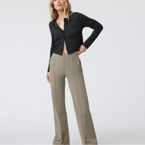 NWT VUORI Meta Wideleg Pants, Taupe, XS Long